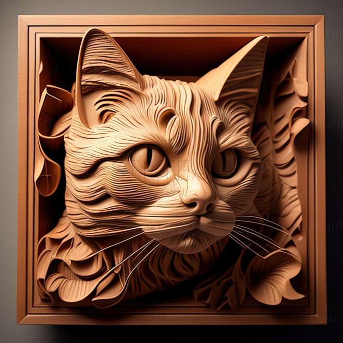 3D модель Фолдекс кошка (STL)